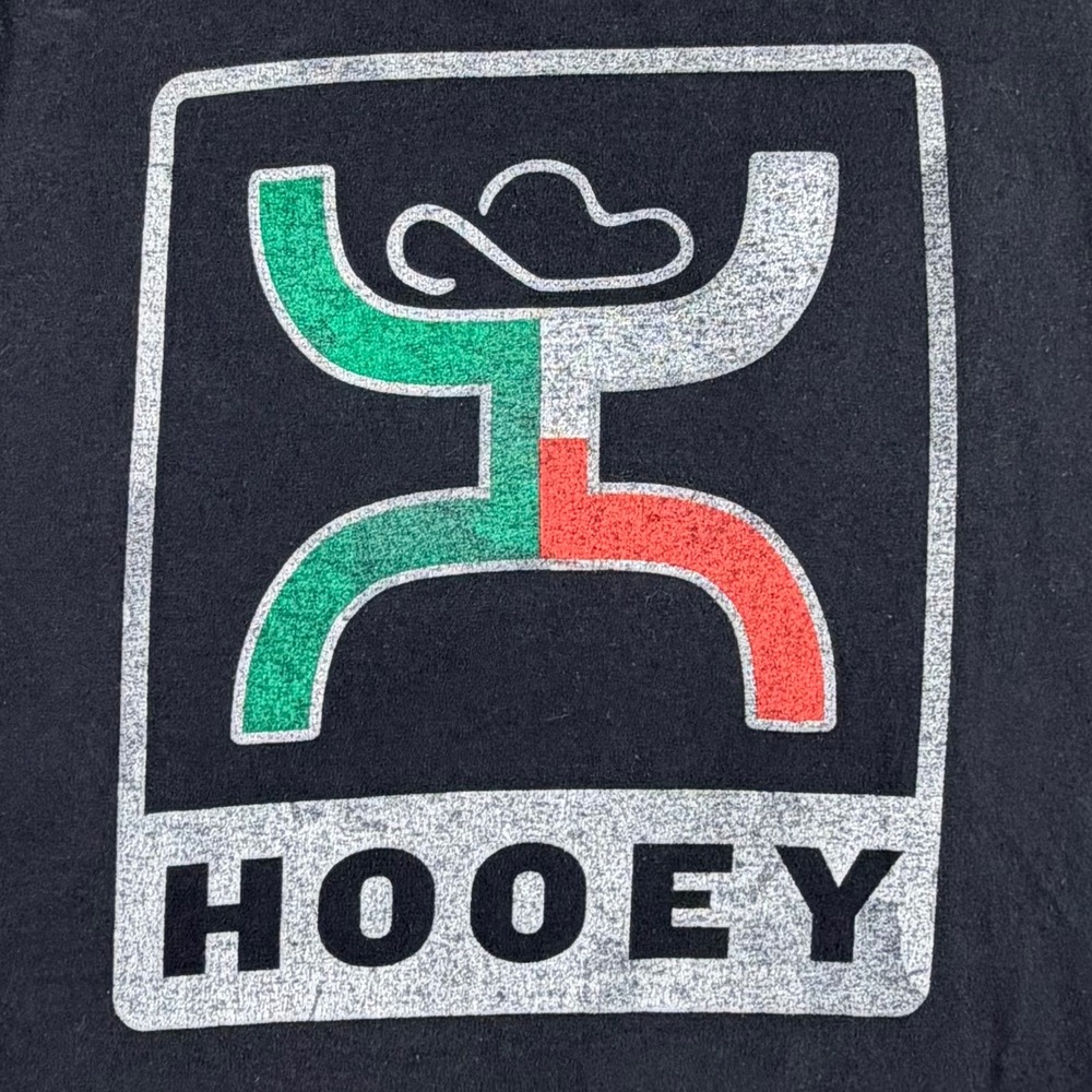 Hooey Graphic T-Shirt Men XL Black Cotton Short Sleeve Western Logo Tee - Picture 4 of 7